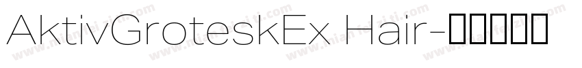 AktivGroteskEx Hair字体转换